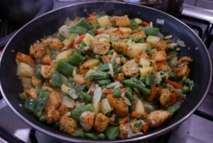 ciasto francuskie z warzywami