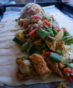 ciasto francuskie z warzywami